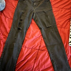 Distressed Black Skinny Jeans